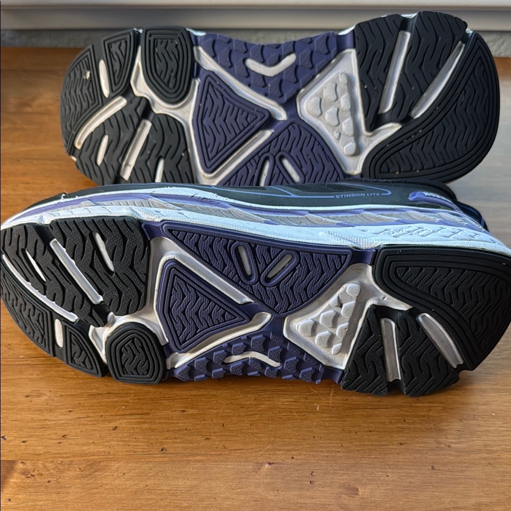 Hoka Black and Blue Athletic Shoes - Picture 3 of 4